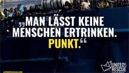 „Man lässt keine Menschen ertrinken. Punkt.“ United4Rescue-Postkarte