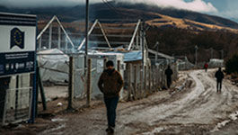 Flüchtlingslager an der Grenze in Bosnien Herzegowina