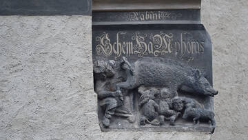 „Judensau“-Skulptur an der Wittenberger Stadtkirche