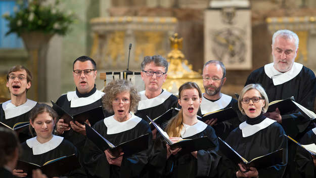 Der Chor der Frauenkirche in Dresden.