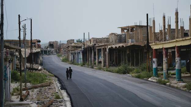Aufnahme zweier Kinder in Sindjar, Irak Aufnahme zweier Kinder in Sindjar, Irak