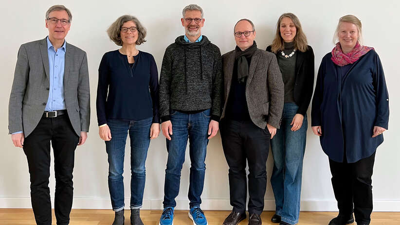 Vorstand der Konferenz für Krankenhausseelsorge: v.l.n.r.: Thomas Dreher, Anne Heimendahl, Michael Brems, Borris Pietzarka, Dr. Eike Baumann, Elke Schott