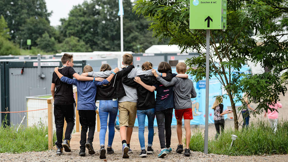 Jugendliche beim KonfiCamp im Juni 2017 in Wittenberg