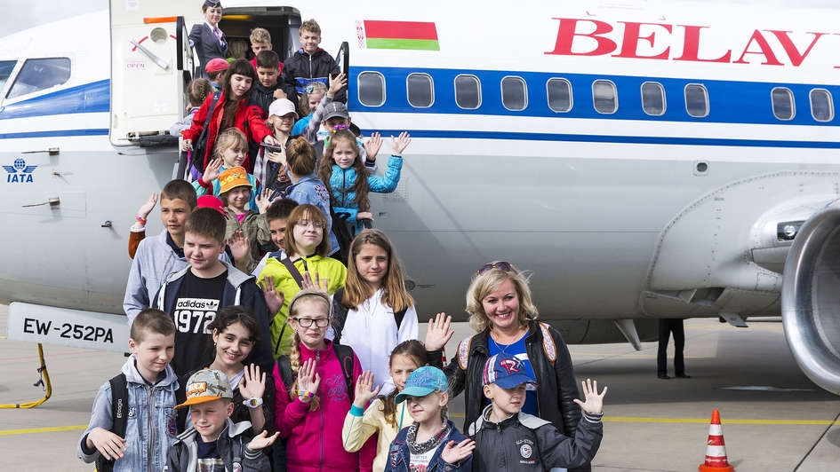 Ankunft von Kindern aus der Gomel-Region in in Hannover-Langenhagen, 2015