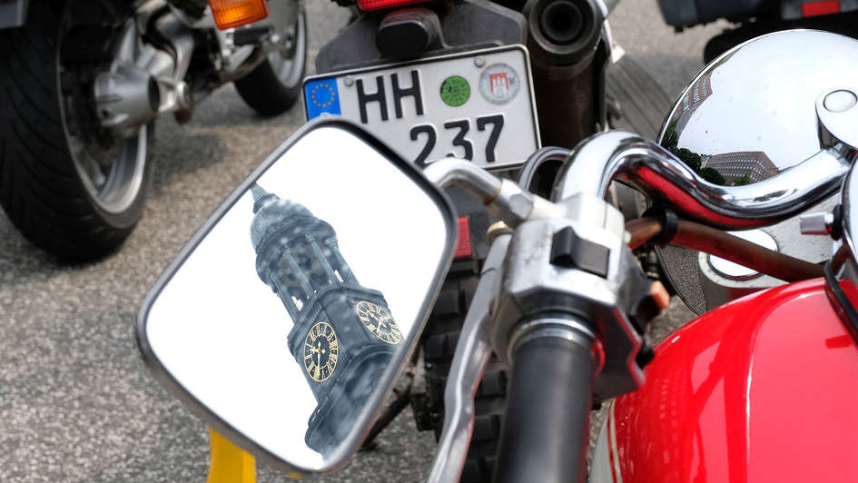 Motorradgottesdienst am Hamburger Michel, Detailaufnahme