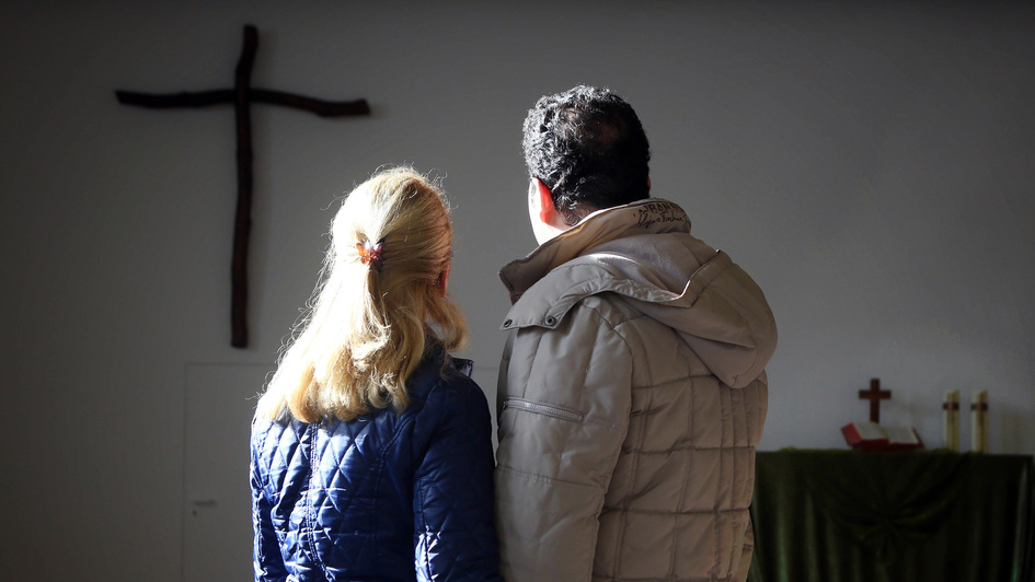 Iranisches Paar lebt im Kirchenasyl im evangelischen Weigle-Haus in Essen (Foto vom 12.02.2015).