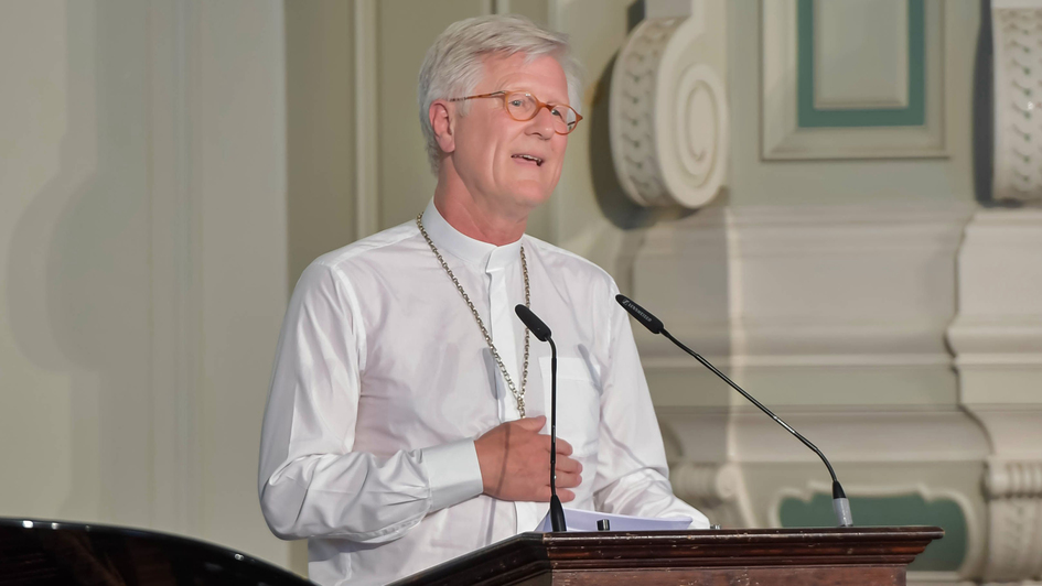 EKD-Ratsvorsitzender Heinrich Bedford-Strohm hält auf dem Johannisempfang der Evangelischen Kirche in Berlin am 26.06.2019 eine Rede