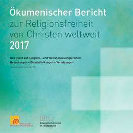 Cover „Ökumenischer Bericht zur Religionsfreiheit von Christen weltweit 2017“